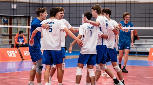 L’équipe masculine de volleyball en demi-finale