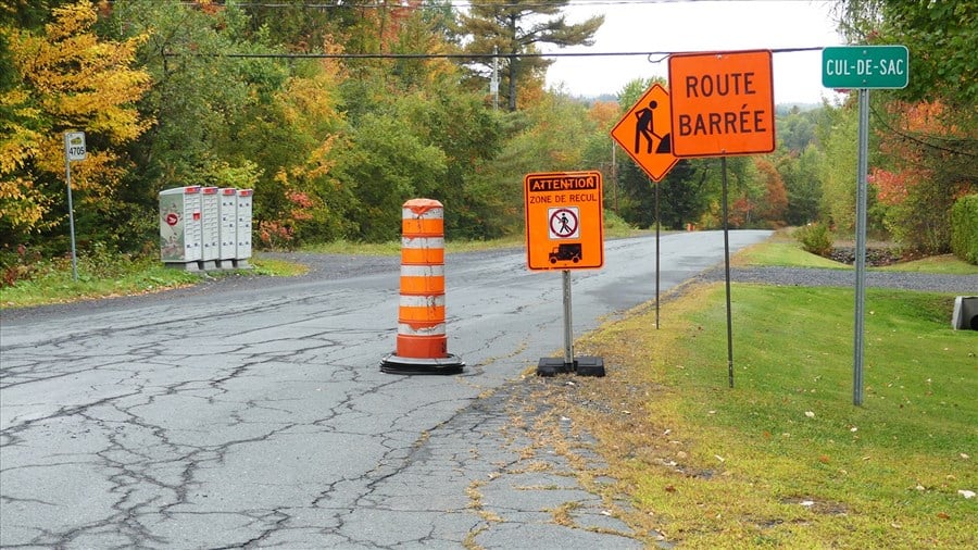Travaux sur la 25e Avenue donnant accès au parc des Sept-Chutes