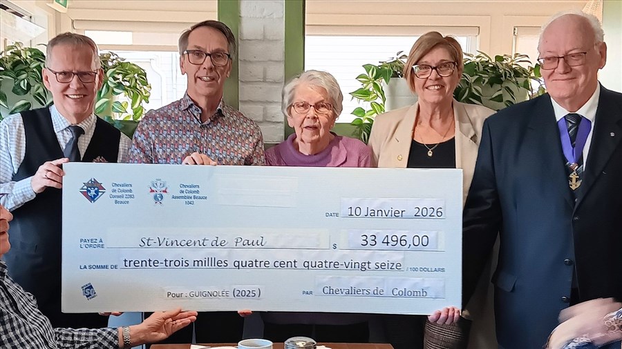 Guignolée des Chevaliers de Colomb: une récolte de 34 000 $
