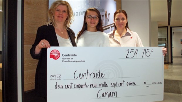 Canam remet plus de 250 000 $ à Centraide Québec et Chaudière-Appalaches