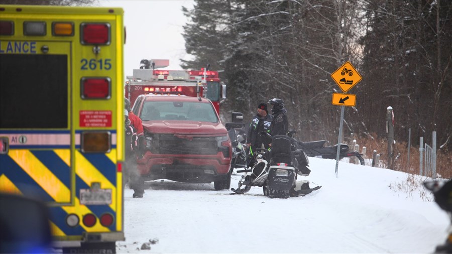 Notre-Dame-des-Pins: collision entre une motoneige et un pick-up