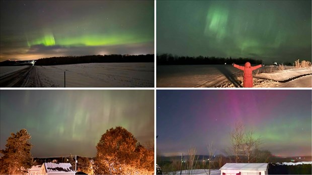 Le ciel beauceron s’embrase sous les aurores boréales