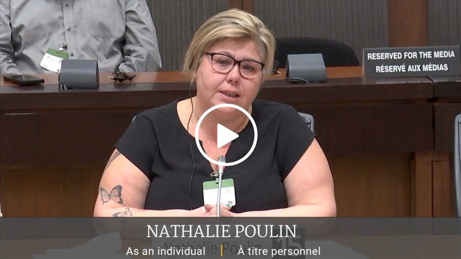 Vibrant plaidoyer de Nathalie Poulin devant le Comité fédéral des transports