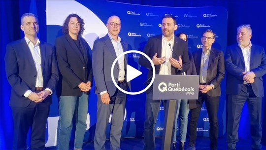 Quelque 125 partisans venus entendre le chef du Parti Québécois 