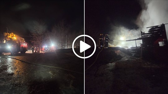 Une ancienne étable entièrement détruite par les flammes