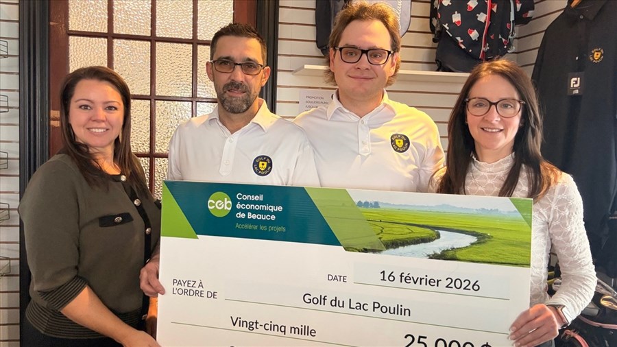 Le Conseil Économique de Beauce remet 25 000 $ au Golf du Lac Poulin