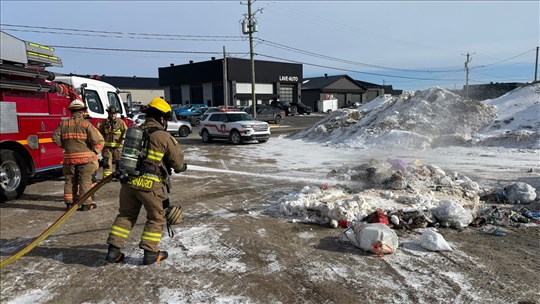 Début d’incendie dans un camion à ordures à Saint-Bernard