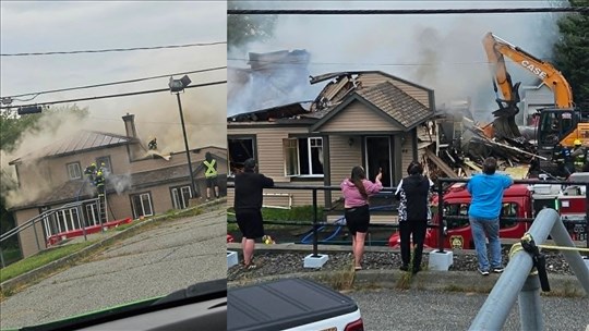 Incendie St-Evariste: la maison a été complètement détruite
