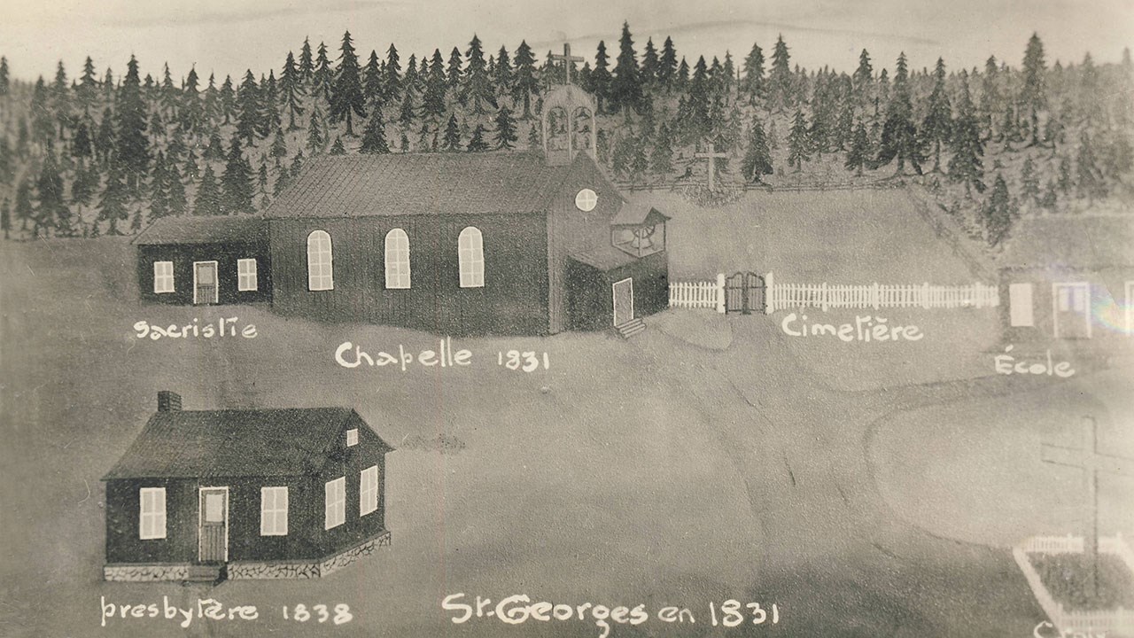 Les églises de 1831 et de 1862 à Saint-Georges 